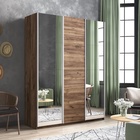 Шкаф-купе «Прайм», 2100×570×2300 мм, 3-х дверный, 2 зеркала / ЛДСП, цвет дуб табачный - Фото 1