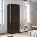 Шкаф-купе «Прайм», 1600×570×2300 мм, 2-х дверный, ЛДСП / зеркало, цвет венге - Фото 1