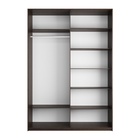 Шкаф-купе «Прайм», 1600×570×2300 мм, 2-х дверный, ЛДСП / зеркало, цвет венге - Фото 2