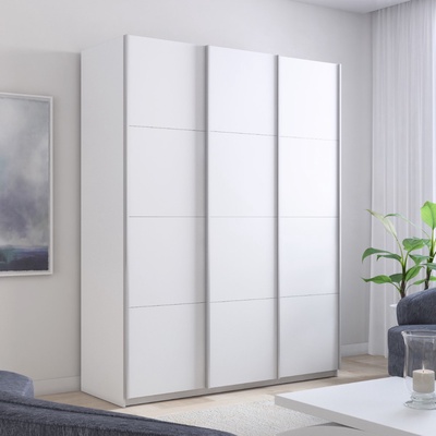 Шкаф-купе «Прайм», 1800×570×2300 мм, 3-х дверный, ЛДСП, цвет белый снег