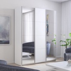 Шкаф-купе «Прайм», 2100×570×2300 мм, 3-х дверный, 2 зеркала / ЛДСП, цвет белый снег - Фото 1