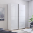 Шкаф – купе «Прайм», 2 двери, с стеклом, 1200×570×2300 мм, цвет белый/белый снег - Фото 1