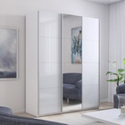 Шкаф – купе «Прайм», 3 двери, 2 стекла, 1800×570×2300 мм, цвет белый/белый снег - Фото 1