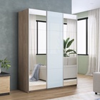 Шкаф-купе «Прайм», 1800×570×2300 мм, 3-х дверный, 2 зеркала / белое стекло, цвет сонома - Фото 1