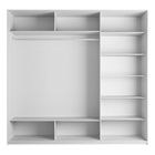 Шкаф-купе «Прайм», 2100×570×2300 мм, 3-х дверный, 2 белых стекла / ЛДСП, цвет белый снег - Фото 2