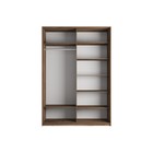 Шкаф-купе «Прайм», 1200×570×2300 мм, 2-х дверный, белое стекло, цвет дуб табачный - Фото 2