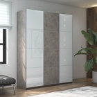 Шкаф-купе «Прайм», 2100×570×2300 мм, 3-х дверный, 2 ЛДСП, цвет бетон - Фото 1