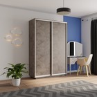 Шкаф купе «Экспресс», 1200×600×2200 мм, 2-х дверный, ЛДСП, цвет бетон - Фото 1