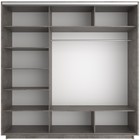 Шкаф купе «Экспресс», 1800×600×2200 мм, 3-х дверный, зеркало, цвет бетон - Фото 3