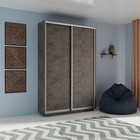 Шкаф купе двухдверный «Экспресс», с зеркалом, 1400×440×2200 мм, ЛДСП, цвет бетон - Фото 1