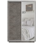 Шкаф купе «Экспресс», 1400×440×2400 мм, 2-х дверный, ЛДСП / зеркало, цвет бетон - Фото 2