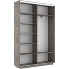 Шкаф купе двухдверный «Экспресс», с зеркалом, 1200×440×2200 мм, цвет бетон - Фото 3