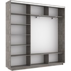 Шкаф купе «Экспресс», 2100×440×2400 мм, 3-х дверный, ЛДСП, цвет бетон - Фото 3