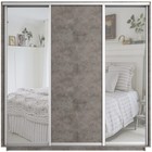 Шкаф купе «Экспресс», 2400×440×2200 мм, 3-х дверный, 2 зеркала / ЛДСП, цвет бетон - Фото 2