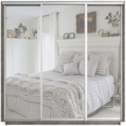 Шкаф купе «Экспресс», 2100×440×2200 мм, 3-х дверный, зеркало, цвет бетон - Фото 2