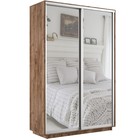 Шкаф купе «Экспресс», 1600×600×2400 мм, 2-х дверный, зеркало, цвет дуб табачный - Фото 1