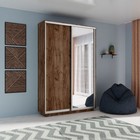 Шкаф купе двухдверный «Экспресс», с зеркалом, 1400×440×2200 мм, ЛДСП, цвет дуб табачный - Фото 1