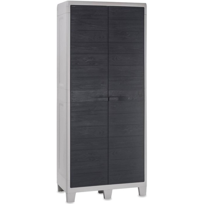 Шкаф, 78 × 46 × 182 см, 2-х дверный с 4 полками, серый, « WOODY'S» - фото 1878144318