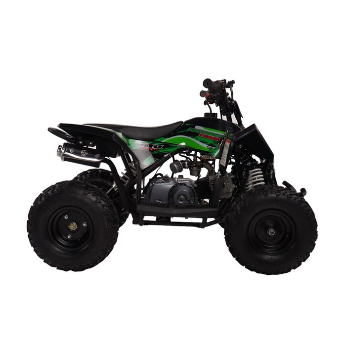 Детский квадроцикл бензиновый MOTAX GEKKON 90cc 1+1 (реверс), чёрно-зелёный