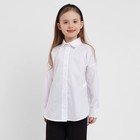 Рубашка для девочки MINAKU цвет белый, рост 128 см - фото 1530165