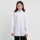 Рубашка для девочки MINAKU цвет белый, рост 140 см - фото 1530185