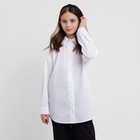 Рубашка для девочки MINAKU цвет белый, рост 146 см - Фото 5