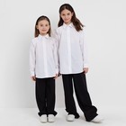 Рубашка для девочки MINAKU цвет белый, рост 146 см - Фото 6