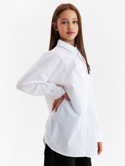 Рубашка для девочки MINAKU, белая, рост 158 см