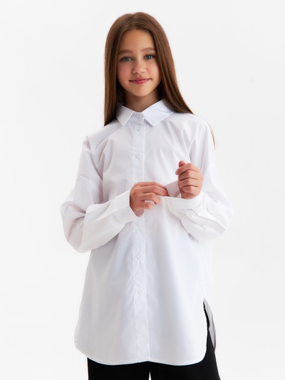 Рубашка для девочки MINAKU, белая, рост 158 см