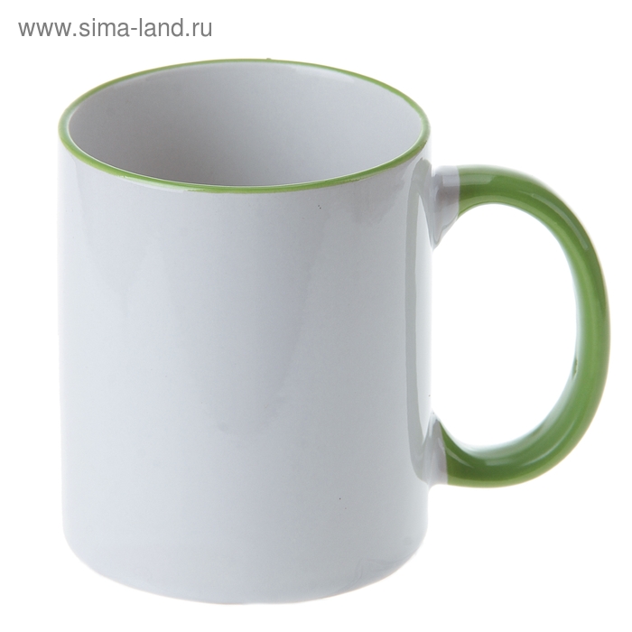 Кружка керамическая «Бриз», 320 мл, цвет зелёный - Фото 1