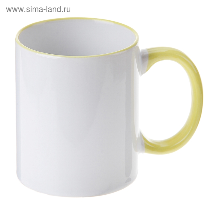 Кружка керамическая «Бриз», 320 мл, цвет жёлтый - Фото 1