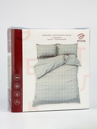 Постельное бельё Этель 1.5 сп «Клетка», оливковое, 143×215, 150×214, 50×70 см-2 штуки, бязь, 125 г/м² - Фото 12