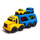 УЦЕНКА Грузовик инерционный TRUCK, с 4 машинками, световые и звуковые эффекты - Фото 2