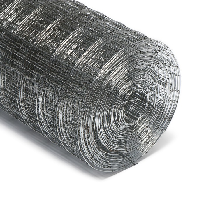 Сетка оцинкованная, сварная, 10×0.5 м, ячейка 25×25 мм, d=0.7 мм, Greengo