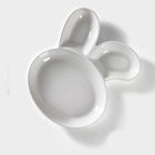 Блюдо для подачи Magistro «Ушастый зай» с двумя соусниками, 27×22.5 см, фарфор, белое - Фото 3