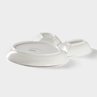 Блюдо для подачи Magistro «Ушастый зай» с двумя соусниками, 27×22.5 см, фарфор, белое - Фото 4