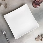 Блюдо для подачи Magistro «Квадрат Бланш», d=26 см, фарфор, белое - Фото 2