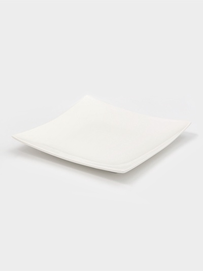 Блюдо для подачи Magistro «Квадрат Бланш», d=26 см, фарфор, белое