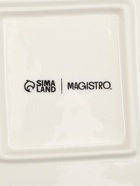 Блюдо для подачи Magistro «Квадрат Бланш», d=26 см, фарфор, белое - Фото 4