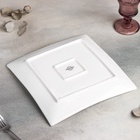 Блюдо для подачи Magistro «Квадрат Бланш», d=26 см, фарфор, белое - Фото 7