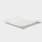 Блюдо для подачи Magistro «Квадрат Бланш», d=36.5 см, фарфор, белое - Фото 3