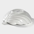 Салатник фарфоровый Magistro «Лист Бланш», 550 мл, 20.5×17 см, цвет белый - Фото 4