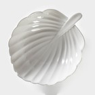 Салатник Magistro «Лист Бланш», 800 мл, 24.5×20.5 см, фарфор, цвет белый - Фото 3