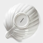 Салатник Magistro «Лист Бланш», 800 мл, 24.5×20.5 см, фарфор, цвет белый - Фото 5