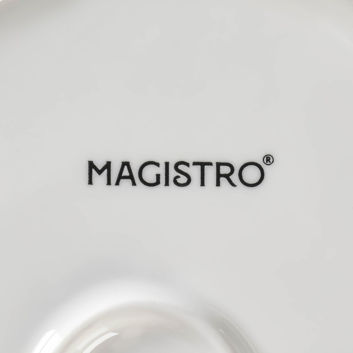 Блюдо фарфоровое Magistro «Бланш», 24×18×4,5 см, цвет белый