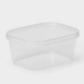 Контейнер для хранения еды Доляна, 500 мл, 13?10?5.5 см, прямоугольный, пластик, прозрачный (комплект 3 шт)