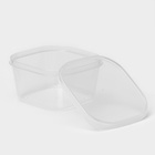 Контейнер пищевой Доляна, 700 мл, 12,5×12,5×6,5 см, квадратный, прозрачный - фото 27340341