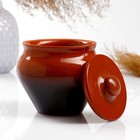 Горшочки для запекания Вятская керамика «Трио», набор 3 шт., ухват, 500 мл, коричневые - Фото 3