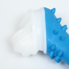 Игрушка двухслойная (твердый и мягкий пластик) "Кость", 12 см, голубая - фото 6808683