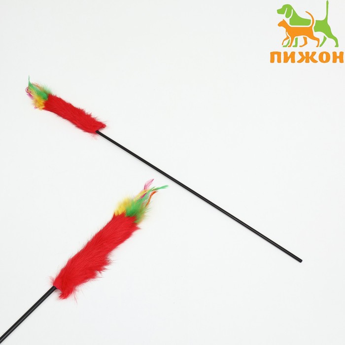 

Дразнилка меховая "Камыш", красная